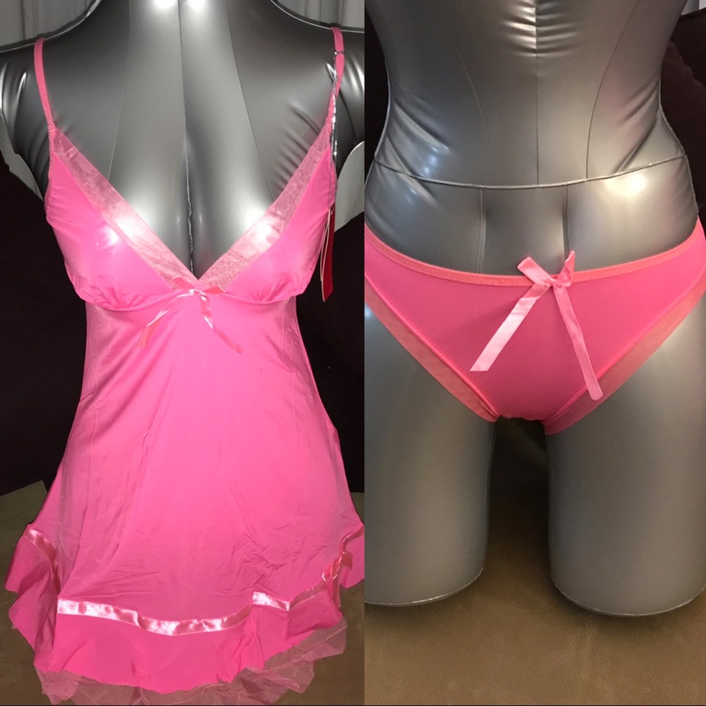 $10🛍 Babydoll slip lingerie set with panties